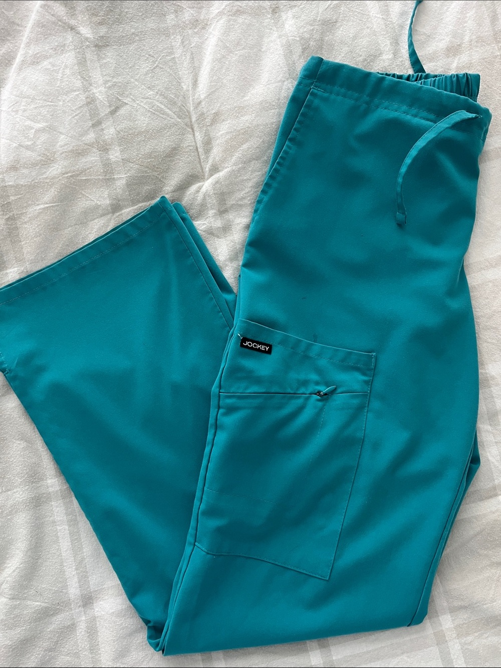 Jockey women’s  Teal Drawstring and elastic back scrub Pants size XSP